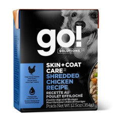 Tetra pak pour chien, Poulet haché, Go! solutions, Soins de la peau et du pelage, 12,5 oz
