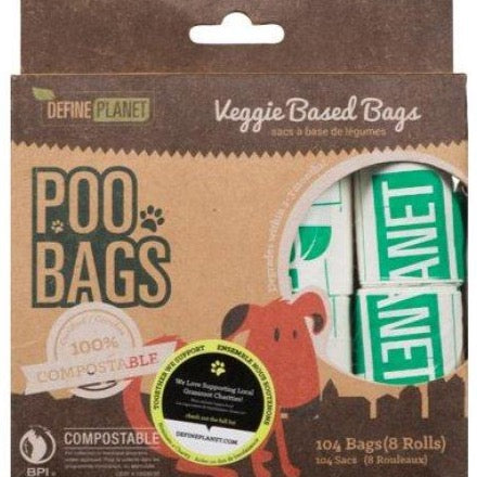 Recharge de 8 rouleaux "Veggie", 104 sacs de ramassage