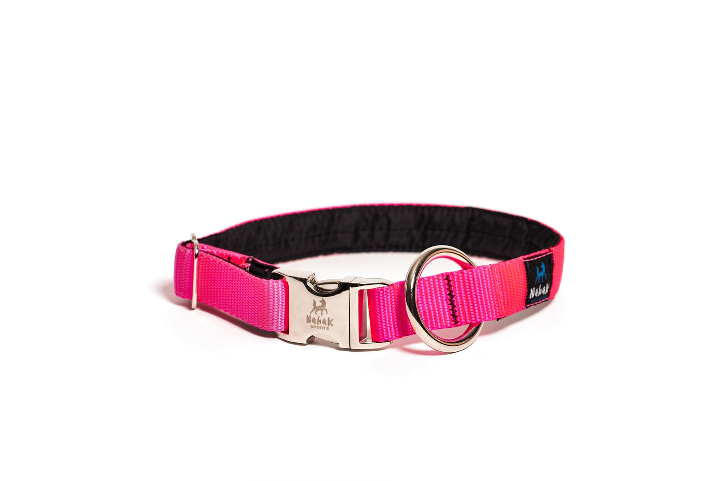Collier en nylon rembourré avec clip, Rose