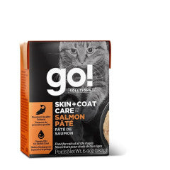 Tetra pak pour chats, Saumon, Go! Solutions Soins de la peau et du pelage, 6,4oz