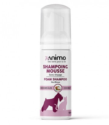 Zanimo / Shampoing mousse sans rinçage, coco des Îles, 120ml