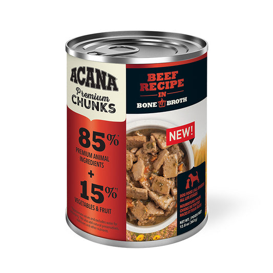 Conserve boeuf et bouillon d'os, 363g