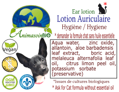 Lotion Auriculaire Liquide pour chat, 125 ml