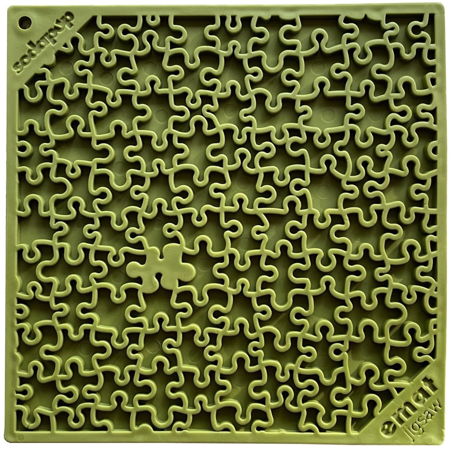 Tapis à lécher Jigsaw, vert