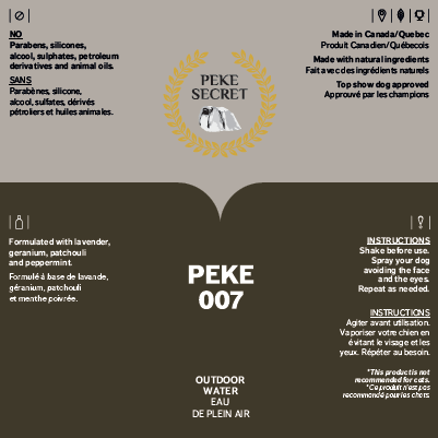 Eau de plein-air Peke-007, 500ml